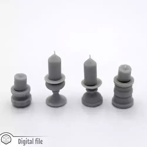 miniature Set 4 small assorted candle holders collection 2 