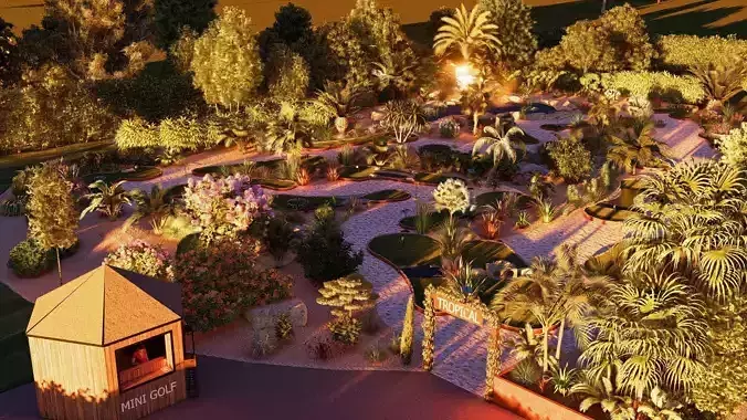 Mini golf tropical