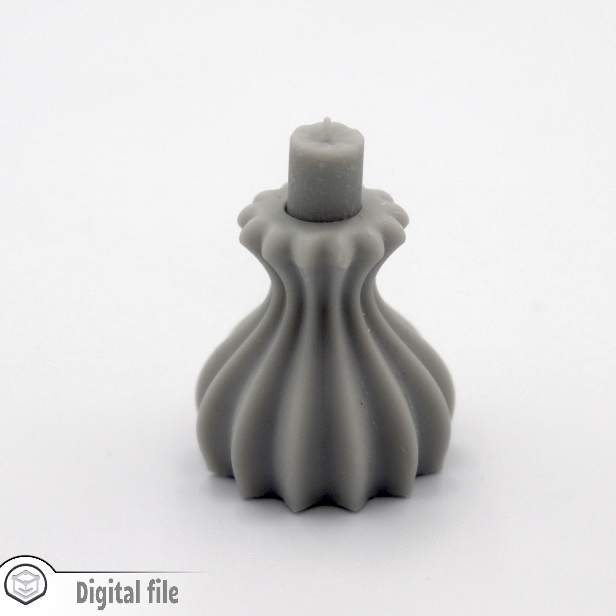 miniature Set 3 small assorted candle holders collection 3  3D print model_3