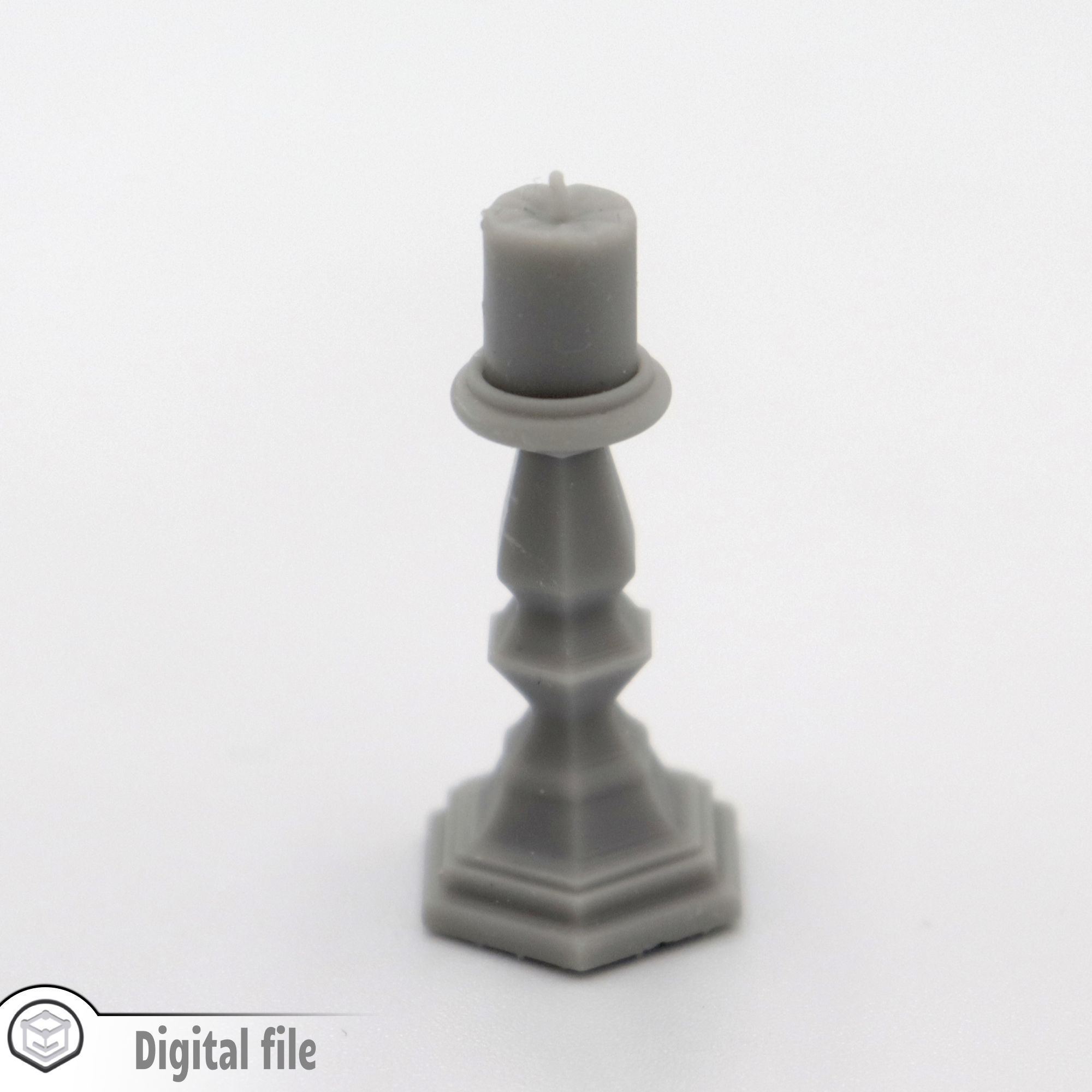 miniature Set 3 small assorted candle holders collection 3  3D print model_2