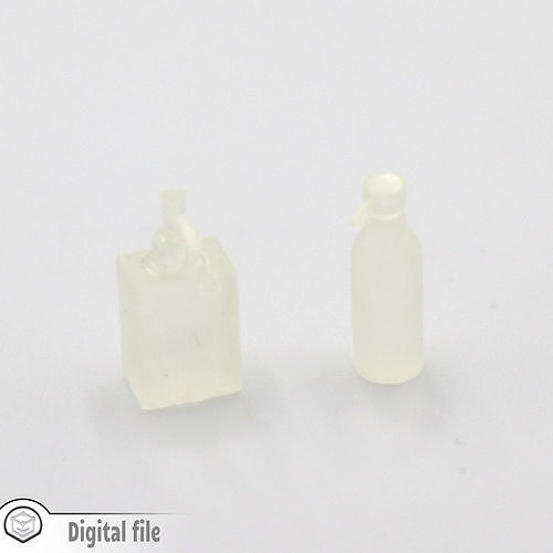 miniature Set of 2 Bathroom soap dispenser  3D print model