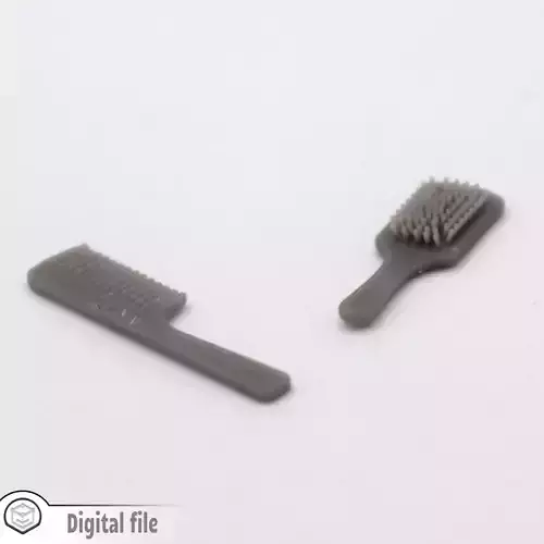 miniature Set of 2 hair brushes 