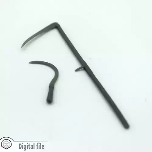 miniature Set of 2 handheld gardening tools - Rake and mattock