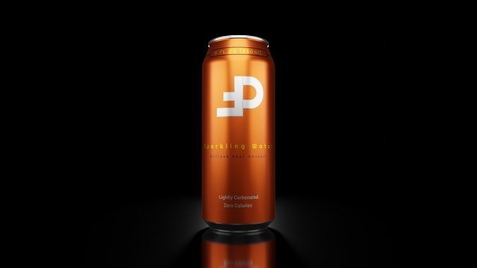 Sleek 250ml Beverage Can Open and Closed Tabs with Droplets Low-poly 3D model 6