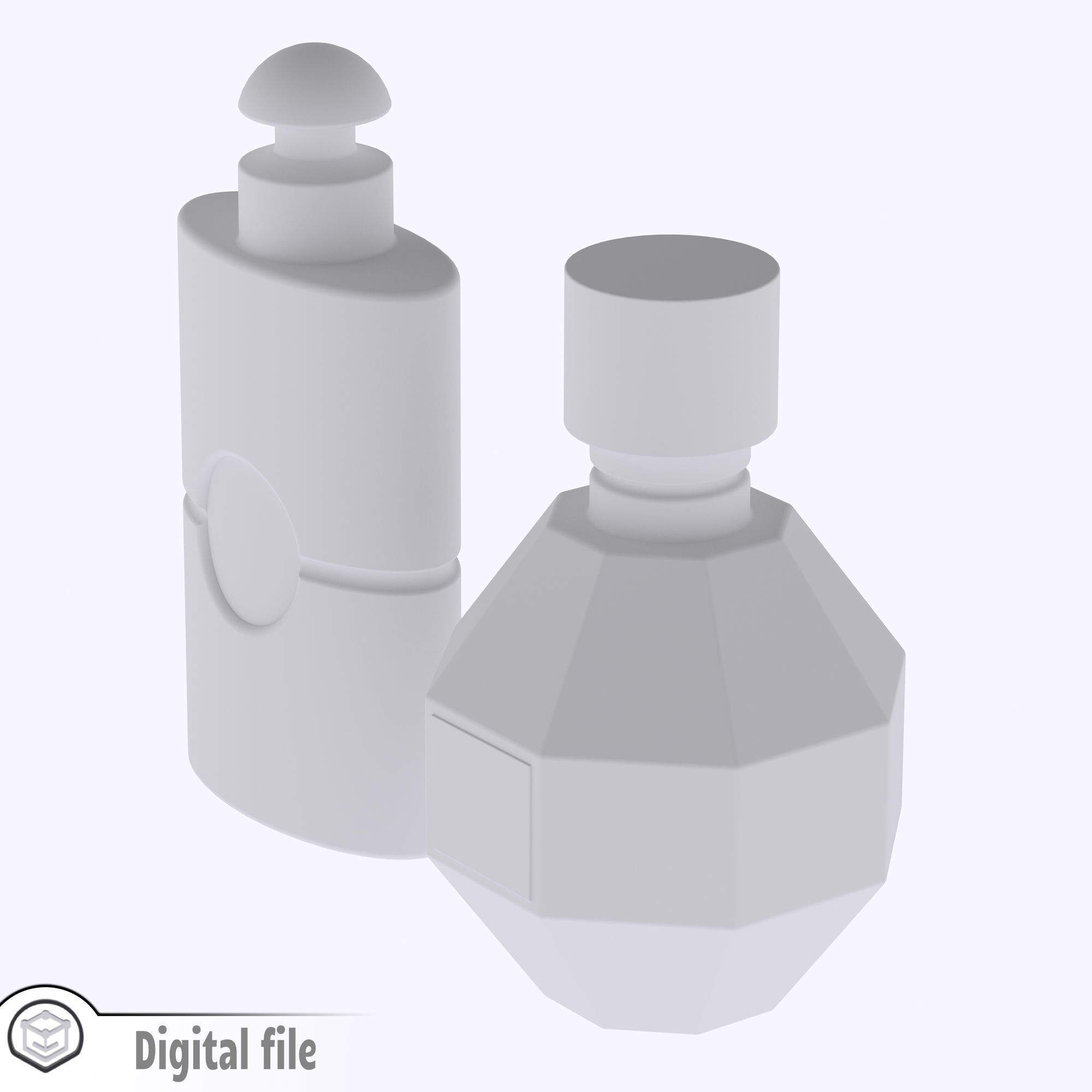 Set of 2 perfume bottles collection 1  3D print model_3