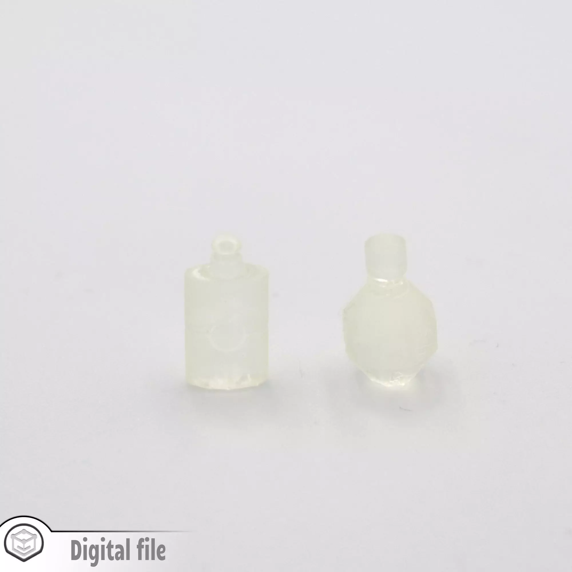 Set of 2 perfume bottles collection 1  3D print model_0