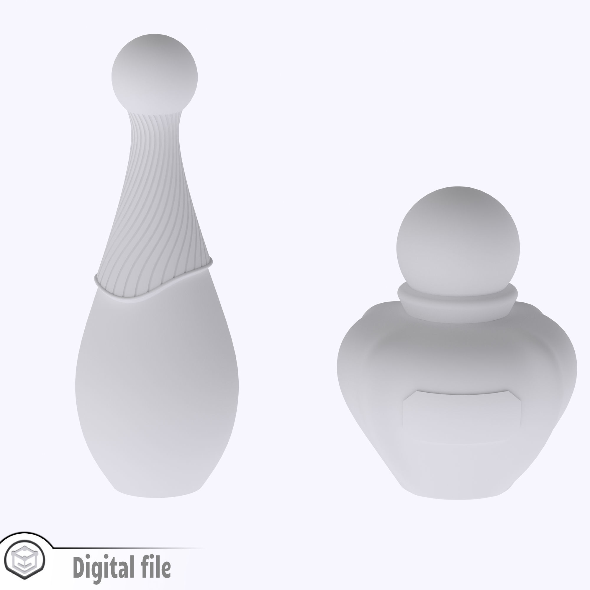 Set of 2 perfume bottles collection 2  3D print model_3