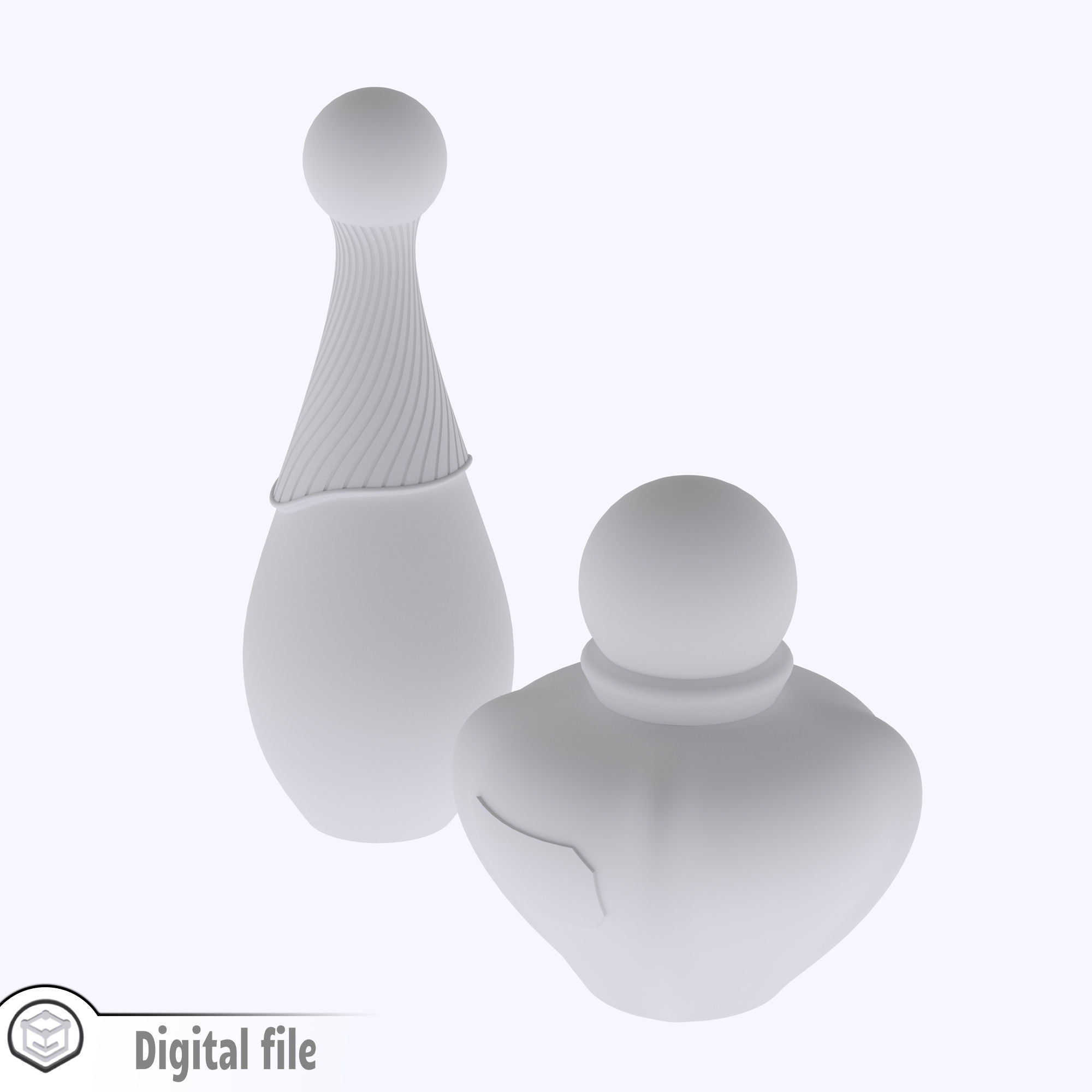 Set of 2 perfume bottles collection 2  3D print model_4