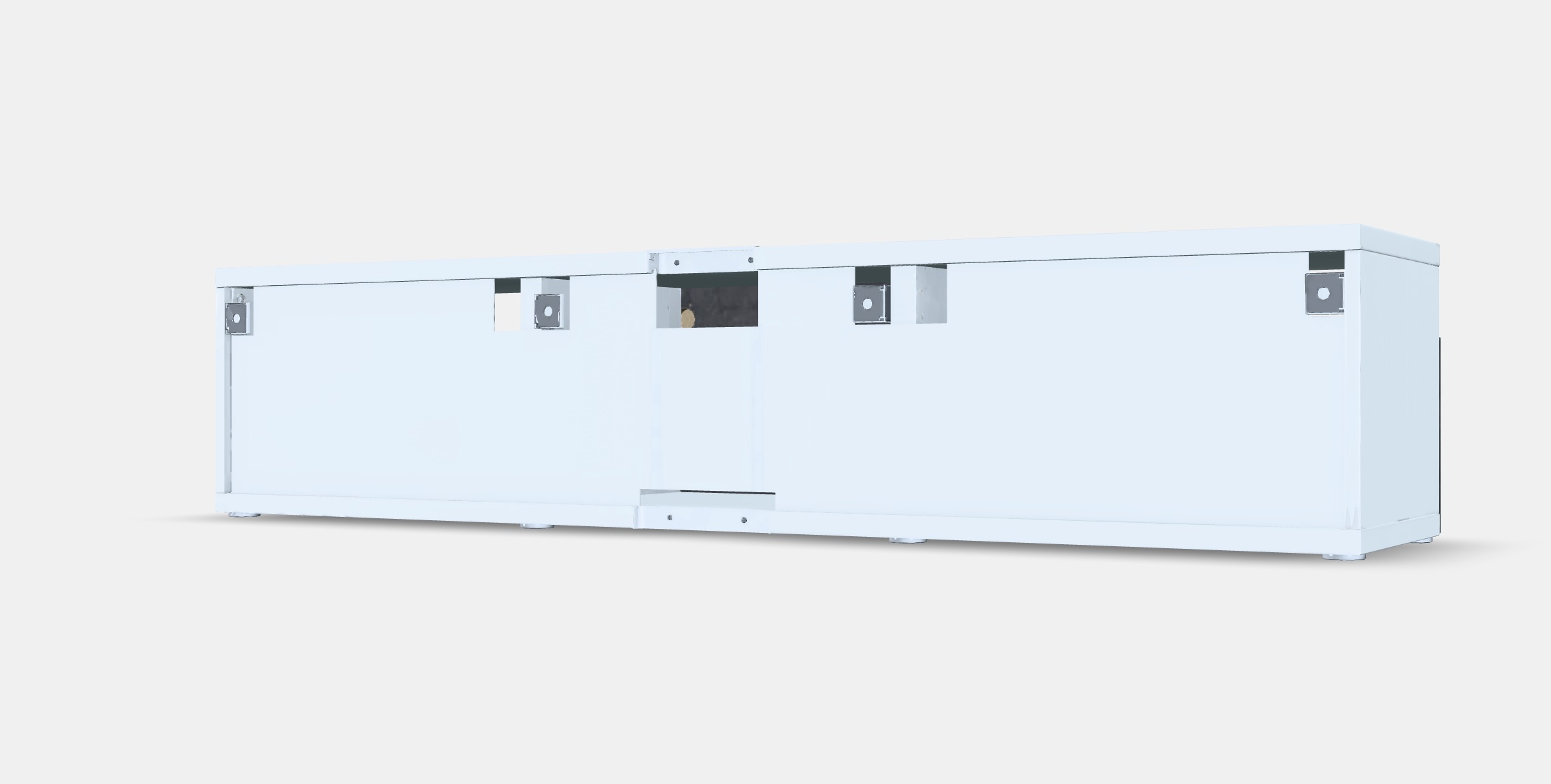 BESTA TV bench with drawers and door 5 Low-poly 3D model_6