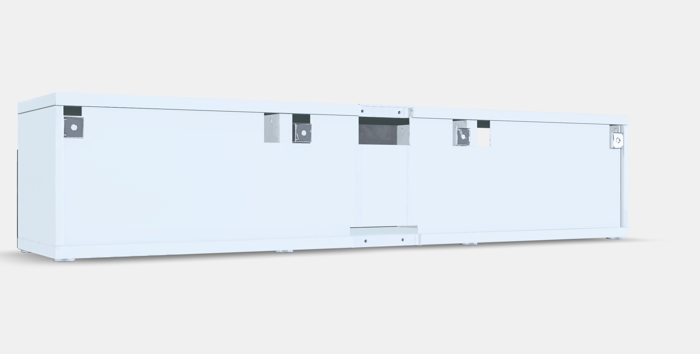 BESTA TV bench with drawers and door 5 Low-poly 3D model_4