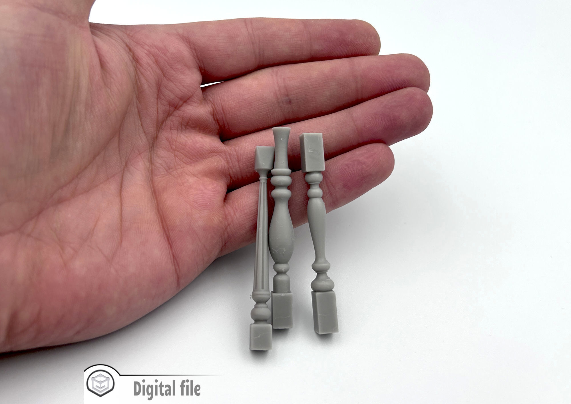 Set of 3 balusters  3D print model_1