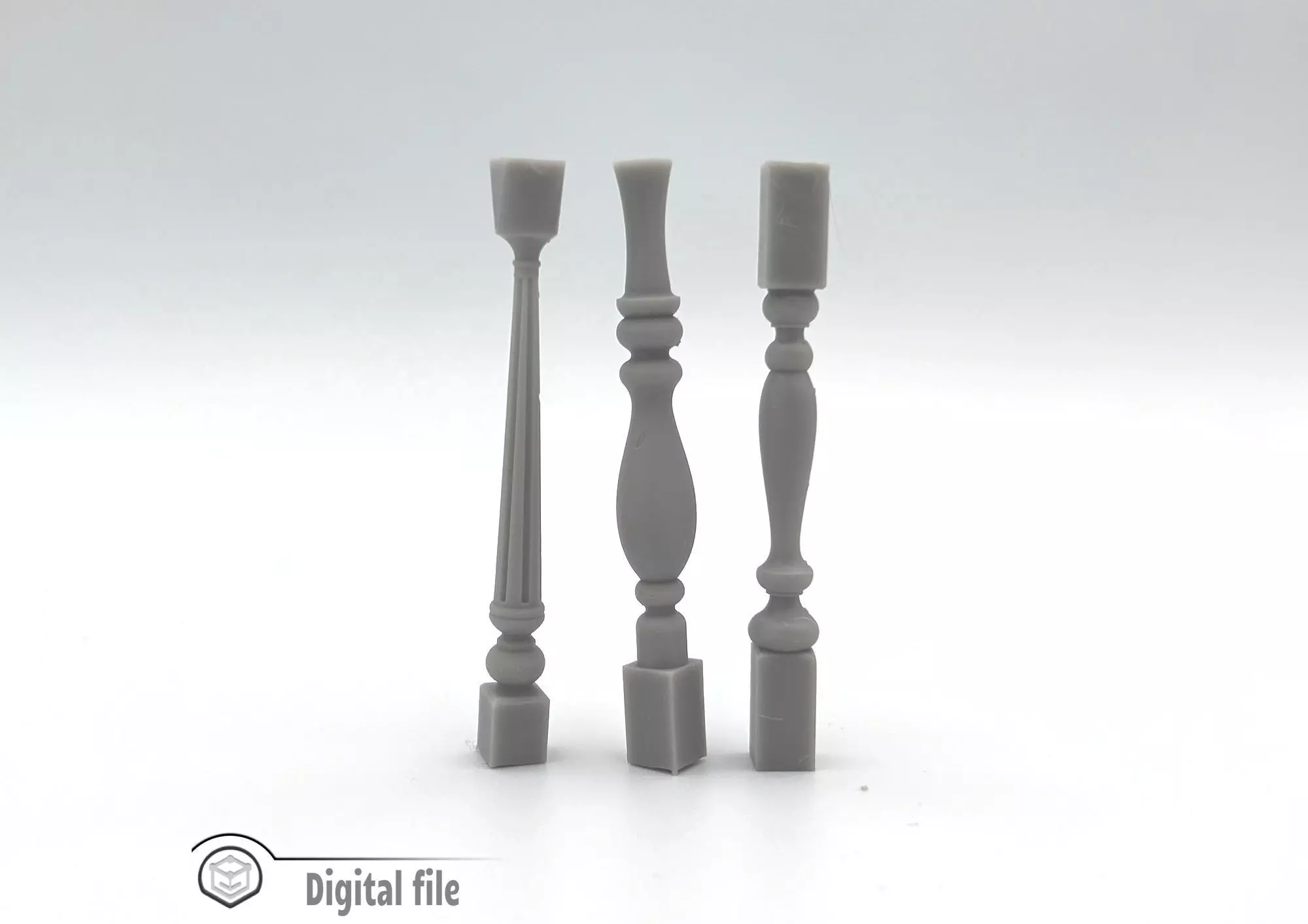 Set of 3 balusters  3D print model_0