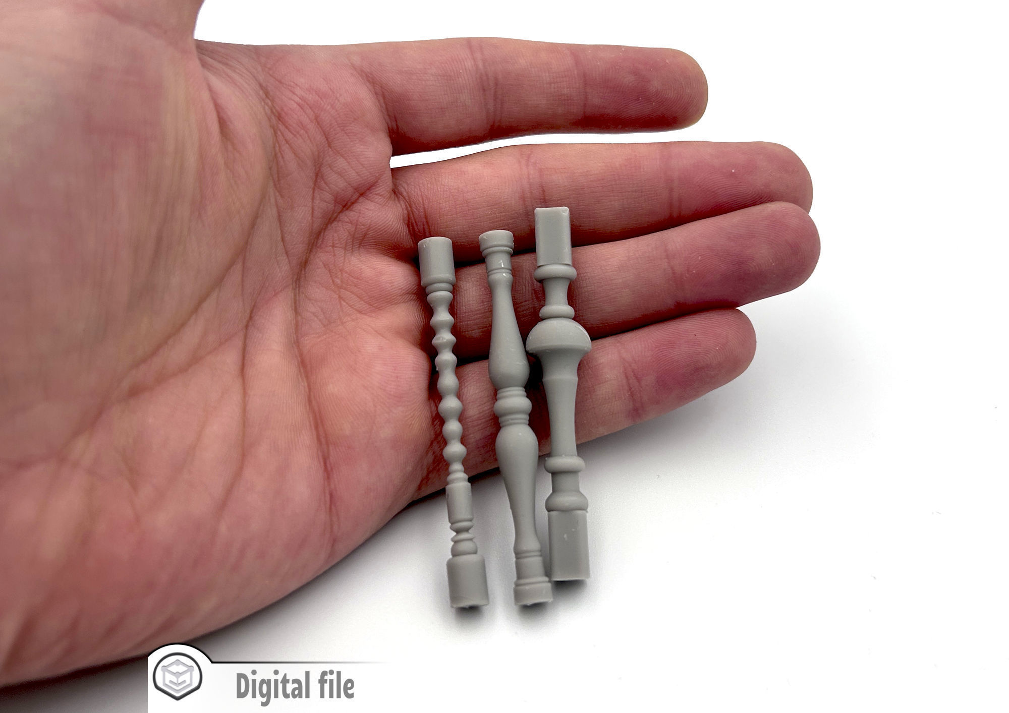 Set of 3 balusters collection 2  3D print model_1