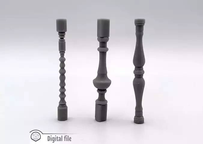 Set of 3 balusters collection 2 