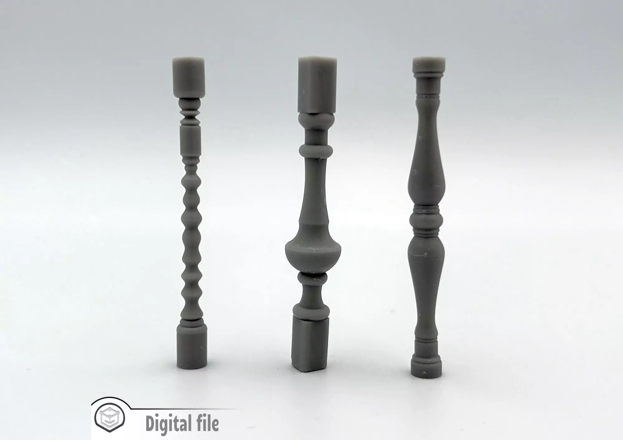 Set of 3 balusters collection 2  3D print model_0