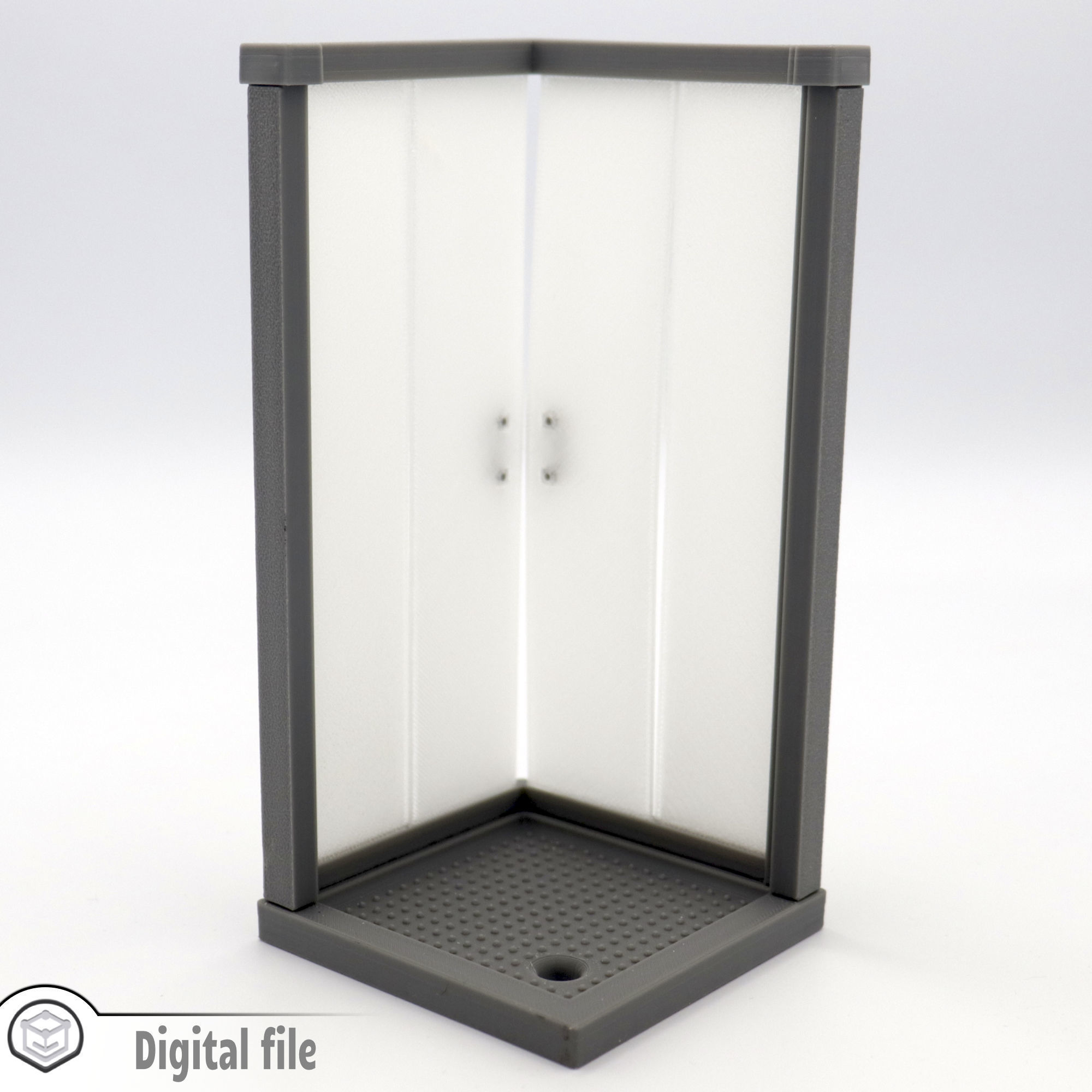 Shower cabin multi-color 3D print model_3