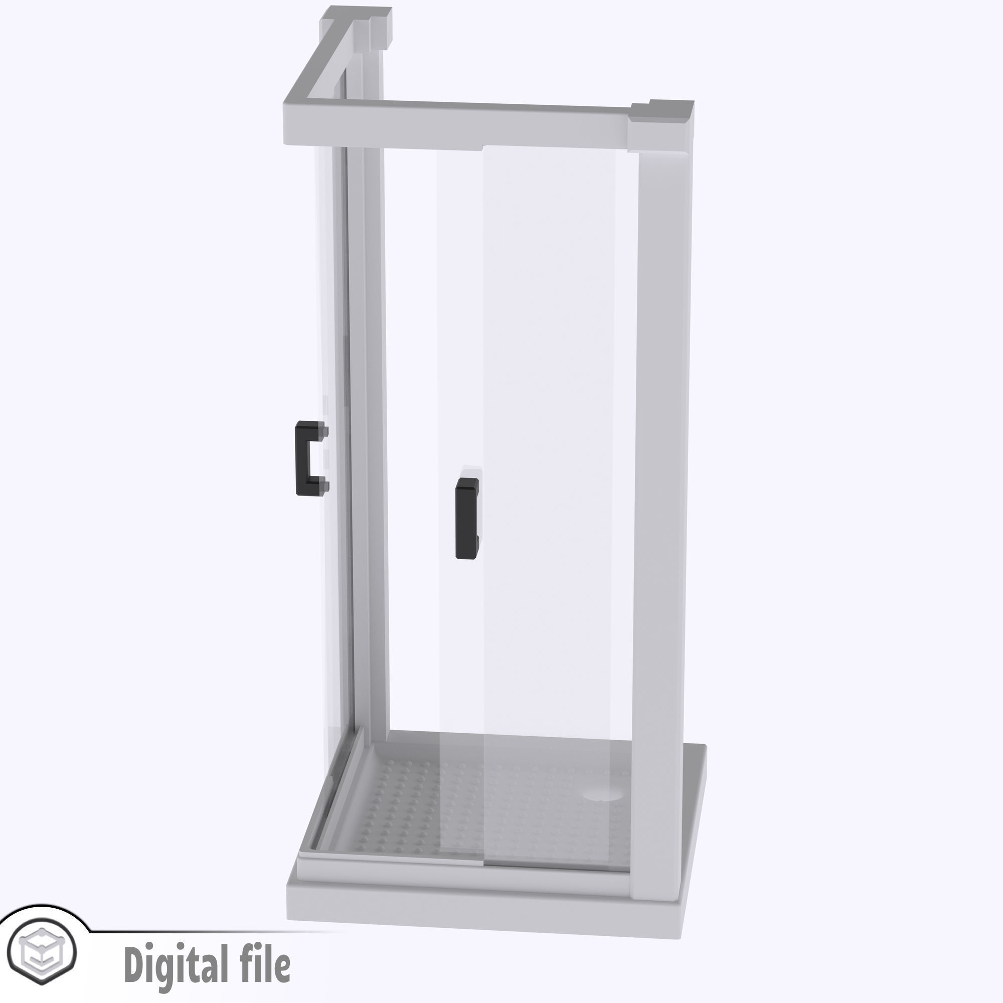 Shower cabin multi-color 3D print model_4
