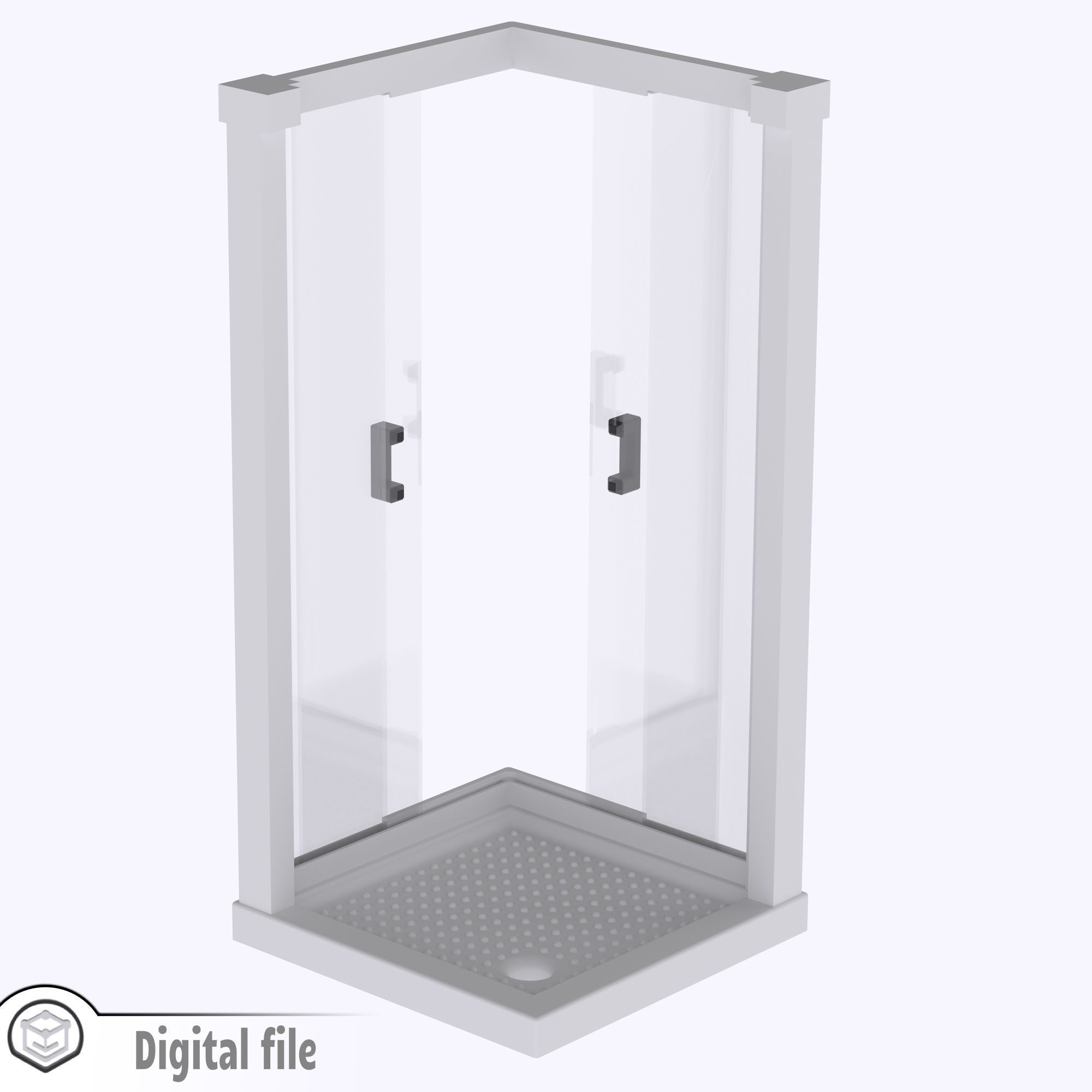 Shower cabin multi-color 3D print model_5