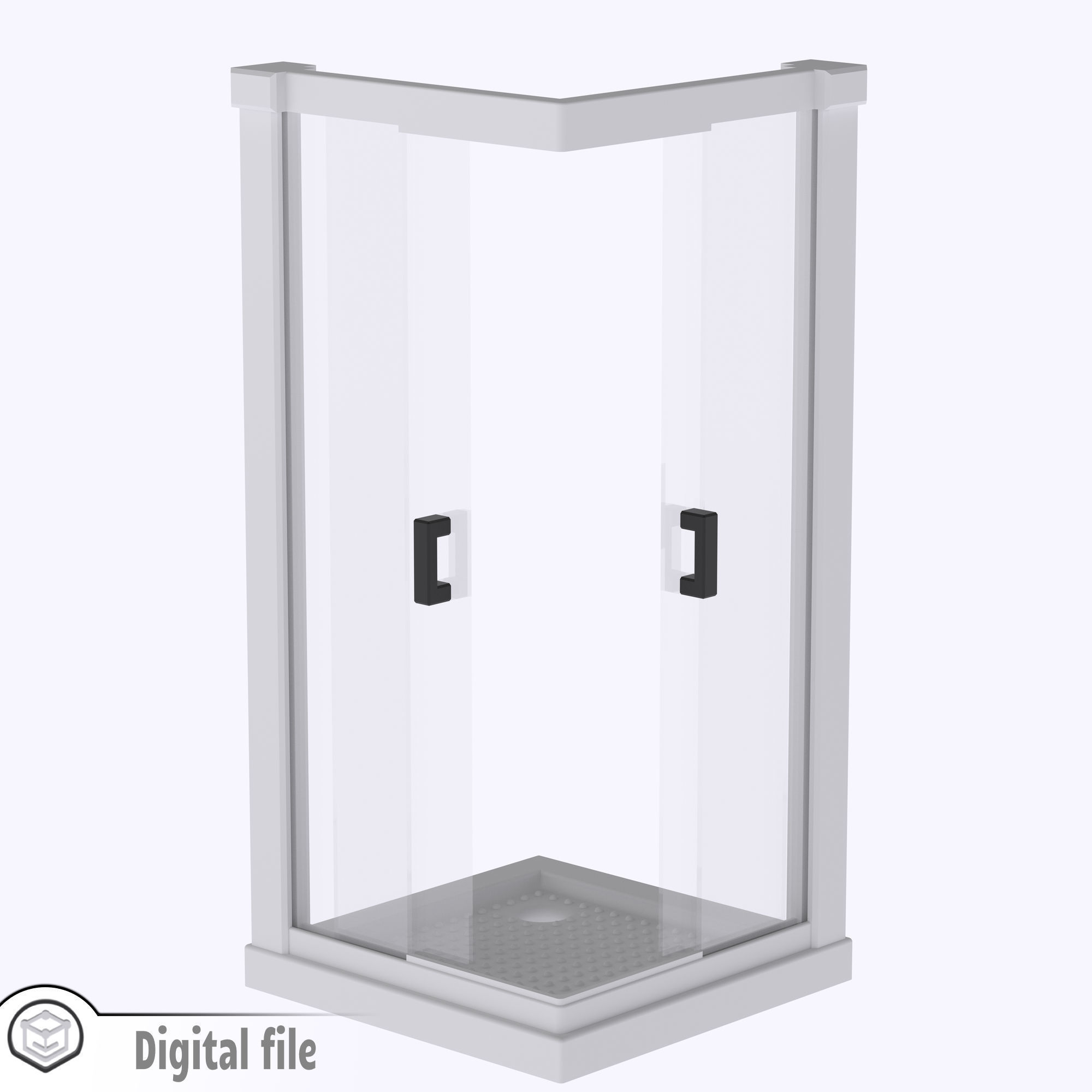 Shower cabin multi-color 3D print model_8