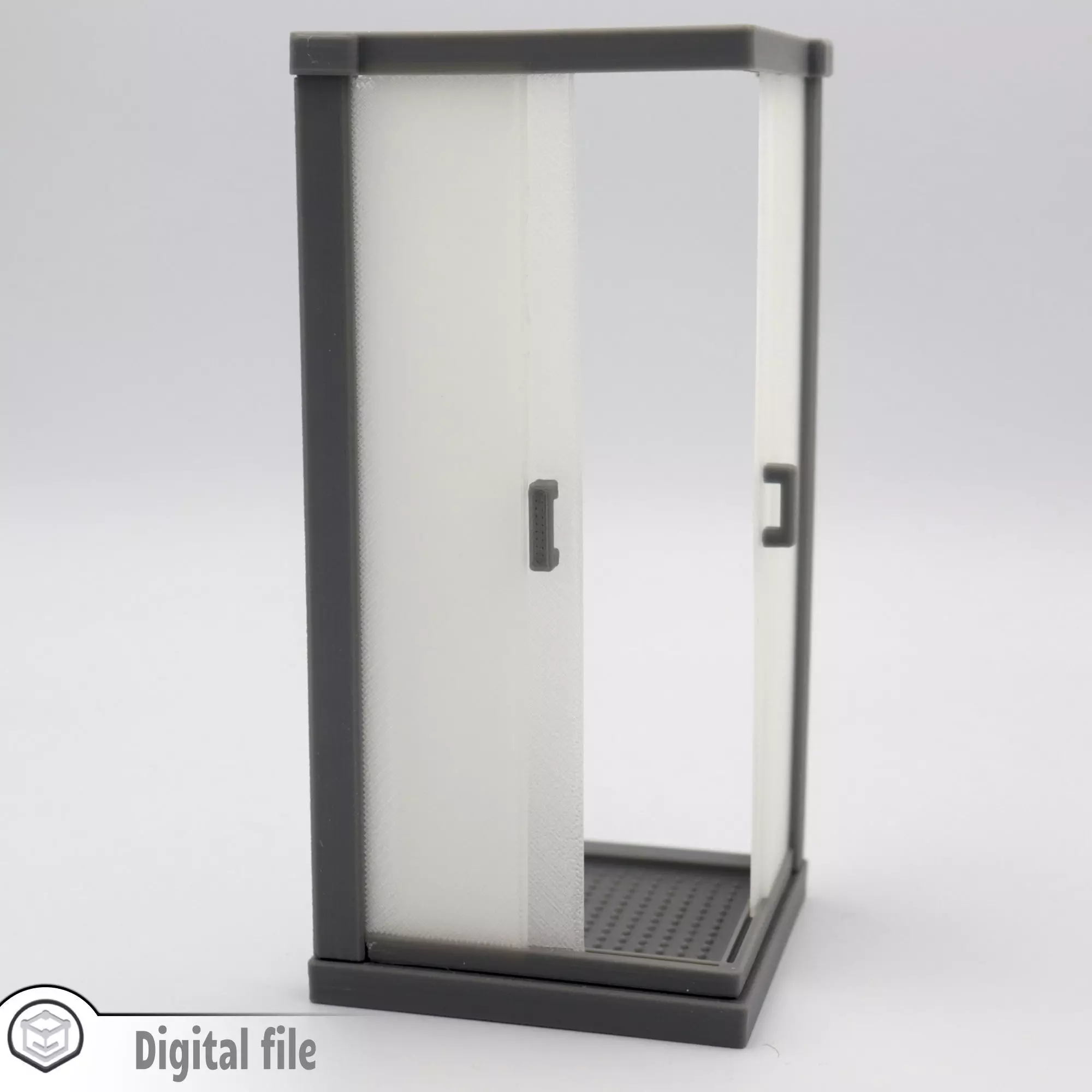 Shower cabin multi-color 3D print model_0