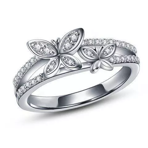 Women Butterfly ring 3d print model 3D print model_0