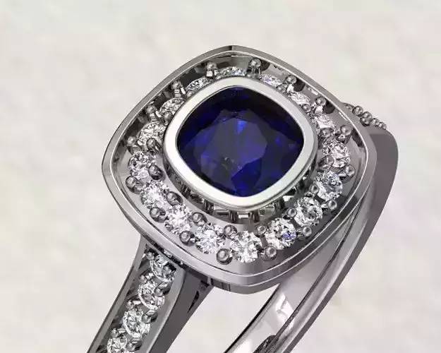 diamond rind 3d luxury blue 3dm model print 