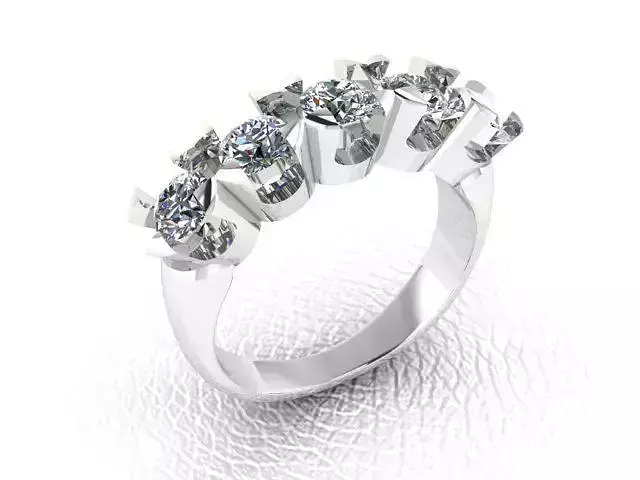 elegant diamond ring 3d model 3dm print 