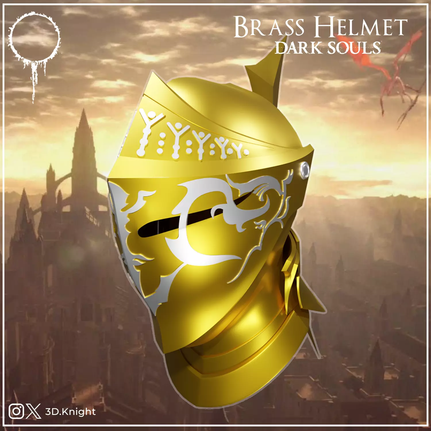 Brass Helmet scale - Dark Souls 3D print model