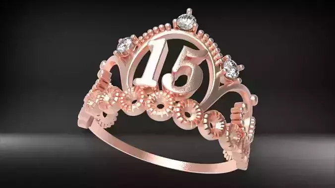 Crown ring for 15 years USA ring size 9