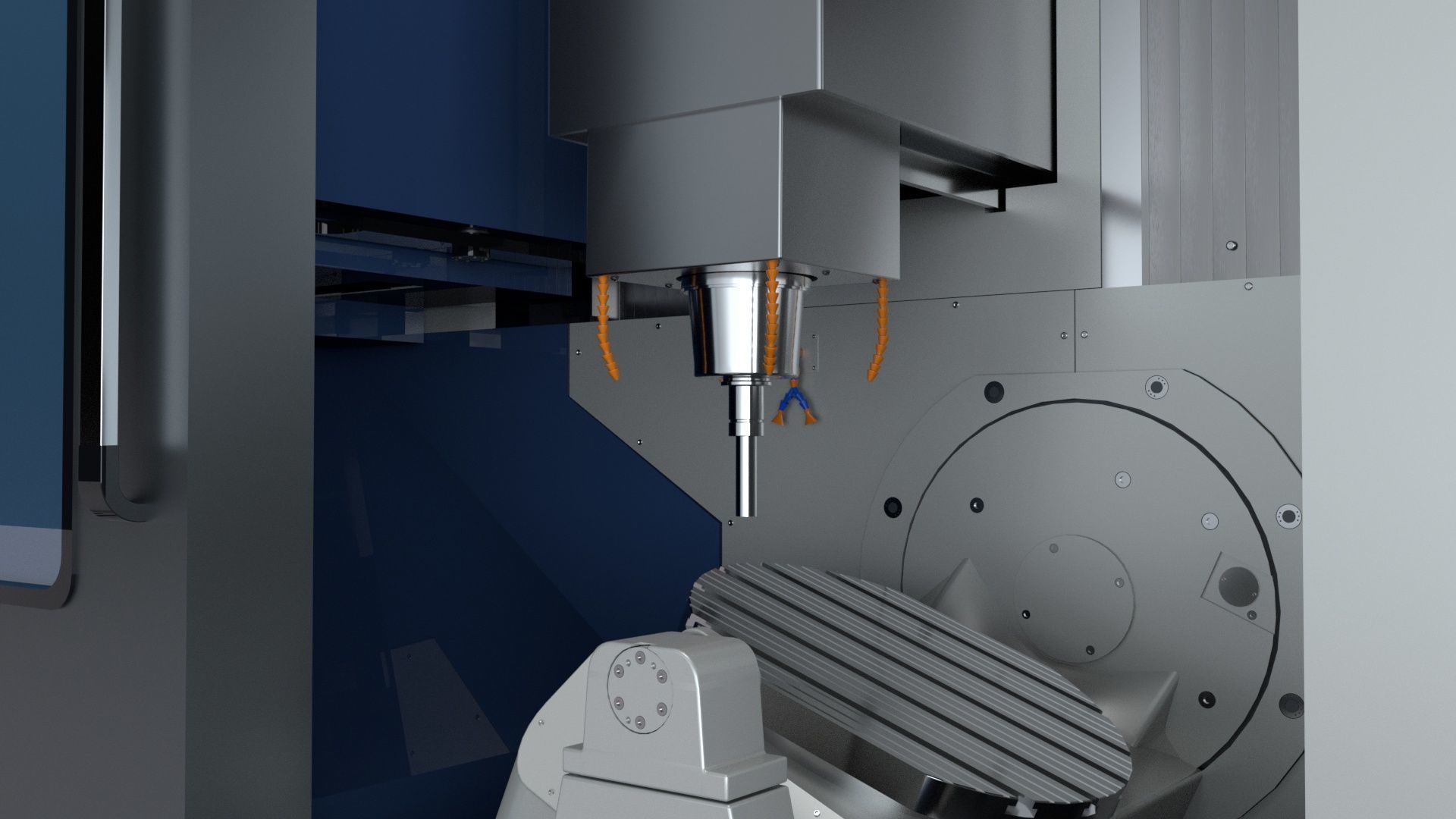 Doosan Milling  CNC Machine Rigged 3D model_64