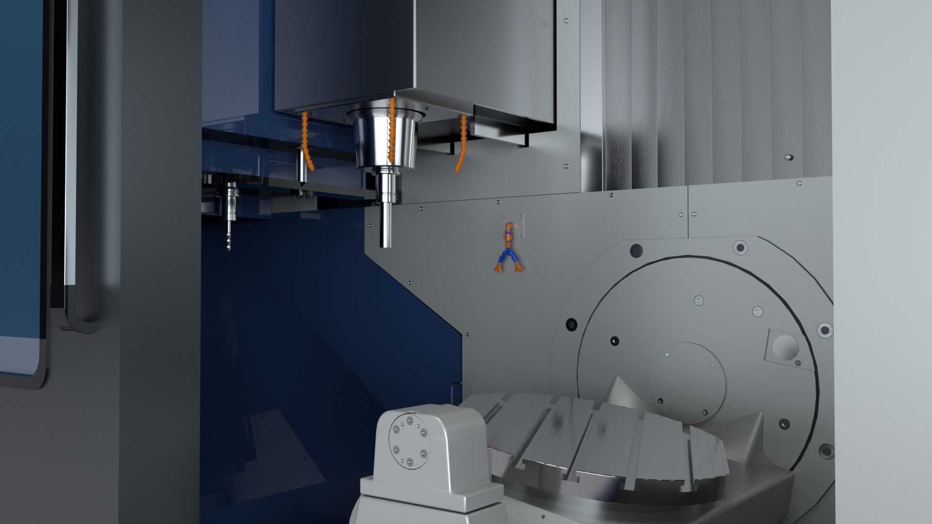 Doosan Milling  CNC Machine Rigged 3D model_57