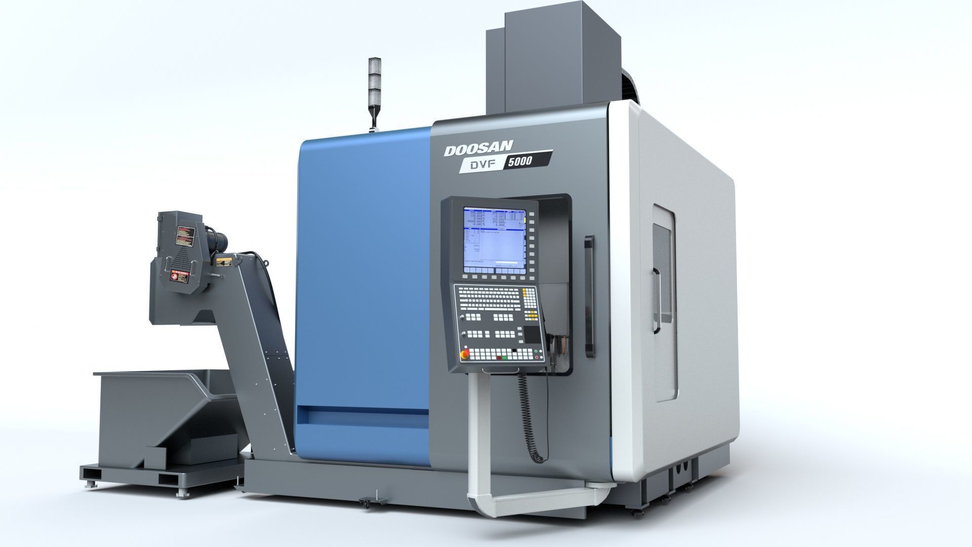Doosan Milling  CNC Machine Rigged 3D model_69