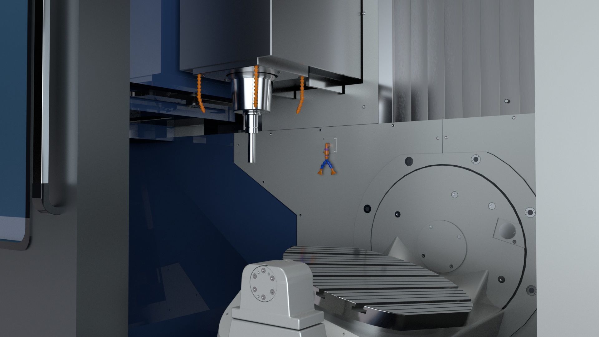 Doosan Milling  CNC Machine Rigged 3D model_60