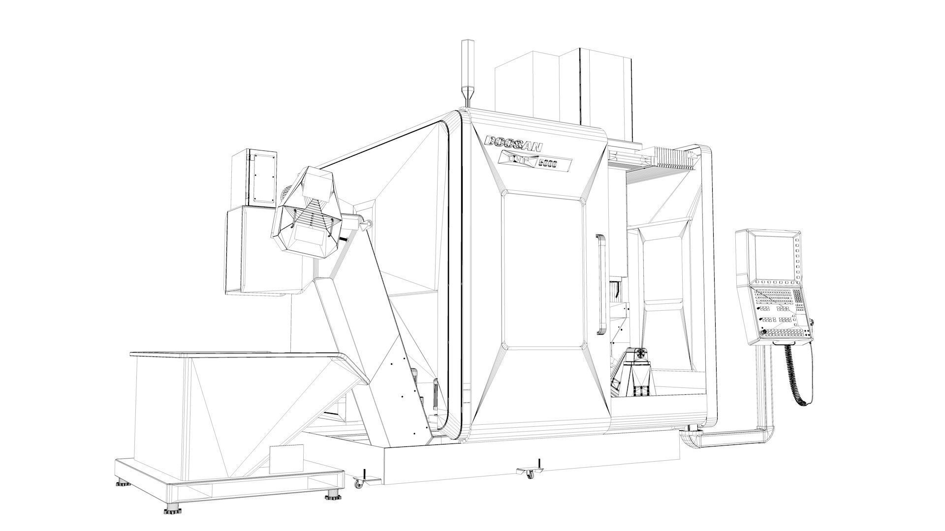 Doosan Milling  CNC Machine Rigged 3D model_71