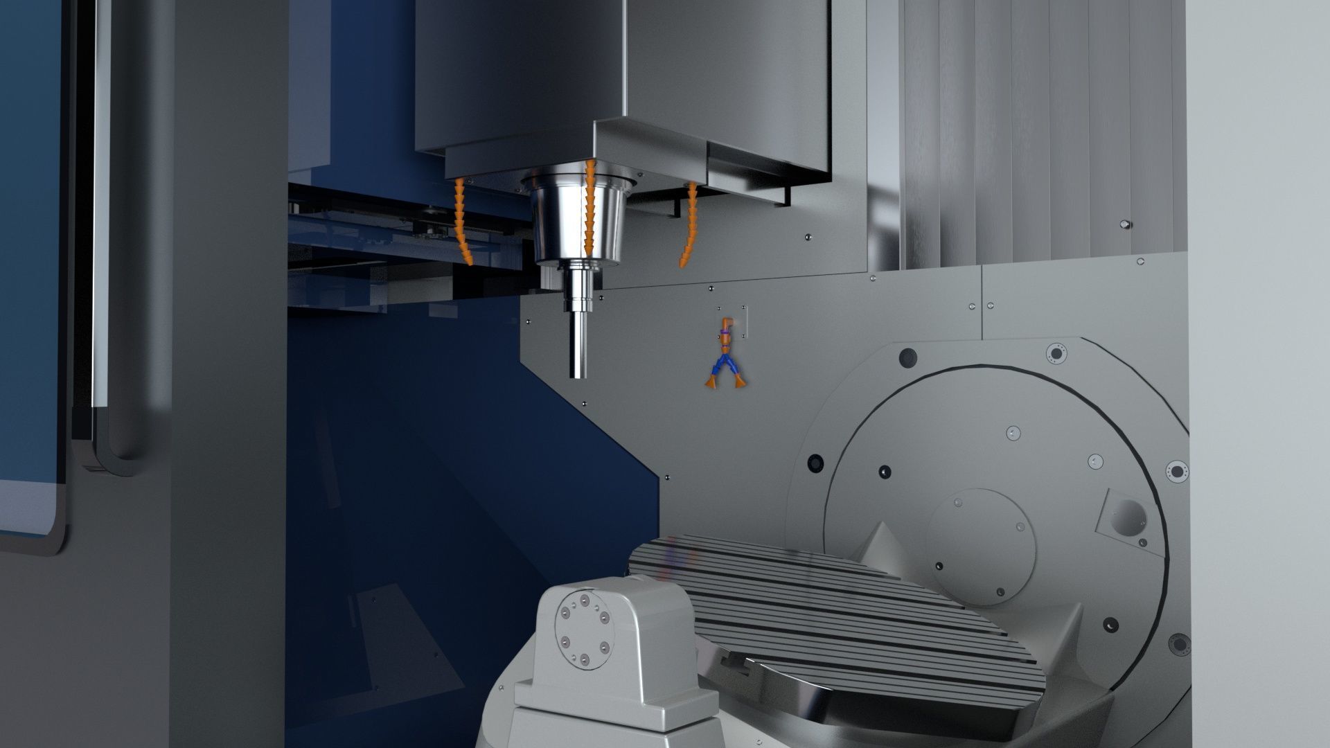 Doosan Milling  CNC Machine Rigged 3D model_61
