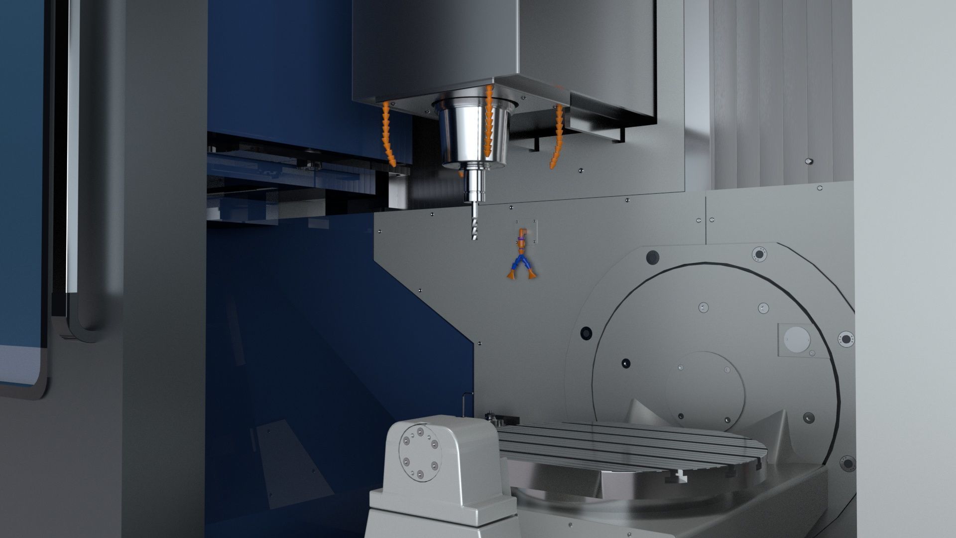 Doosan Milling  CNC Machine Rigged 3D model_48
