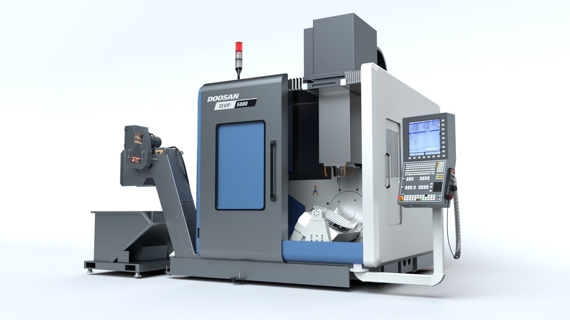 Doosan Milling  CNC Machine Rigged 3D model_6