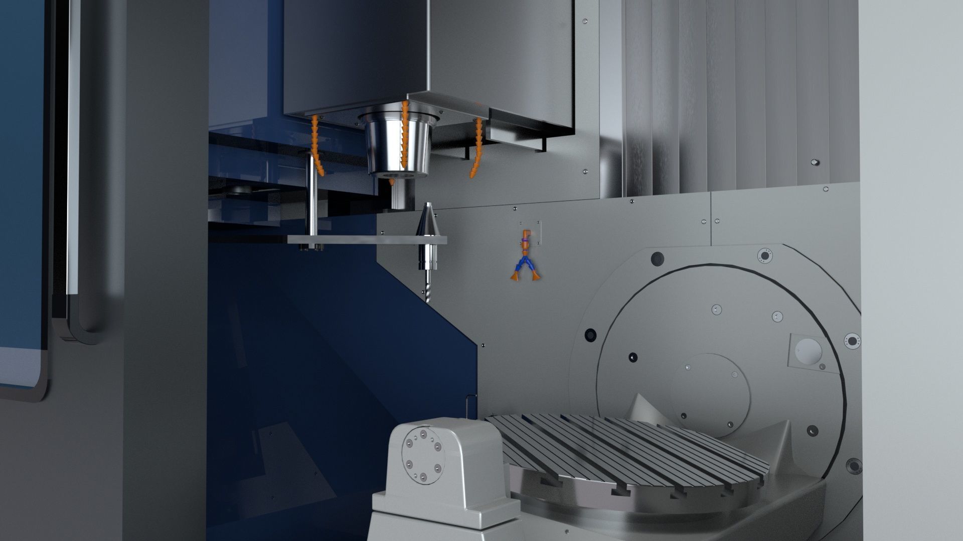 Doosan Milling  CNC Machine Rigged 3D model_55