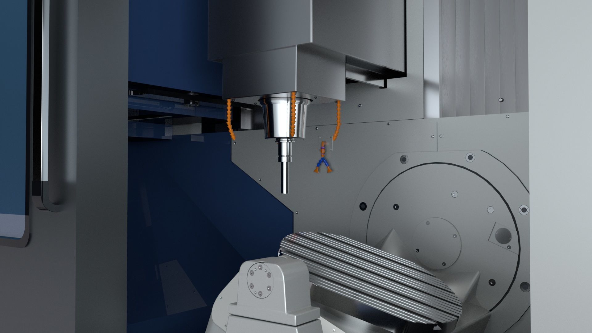 Doosan Milling  CNC Machine Rigged 3D model_63