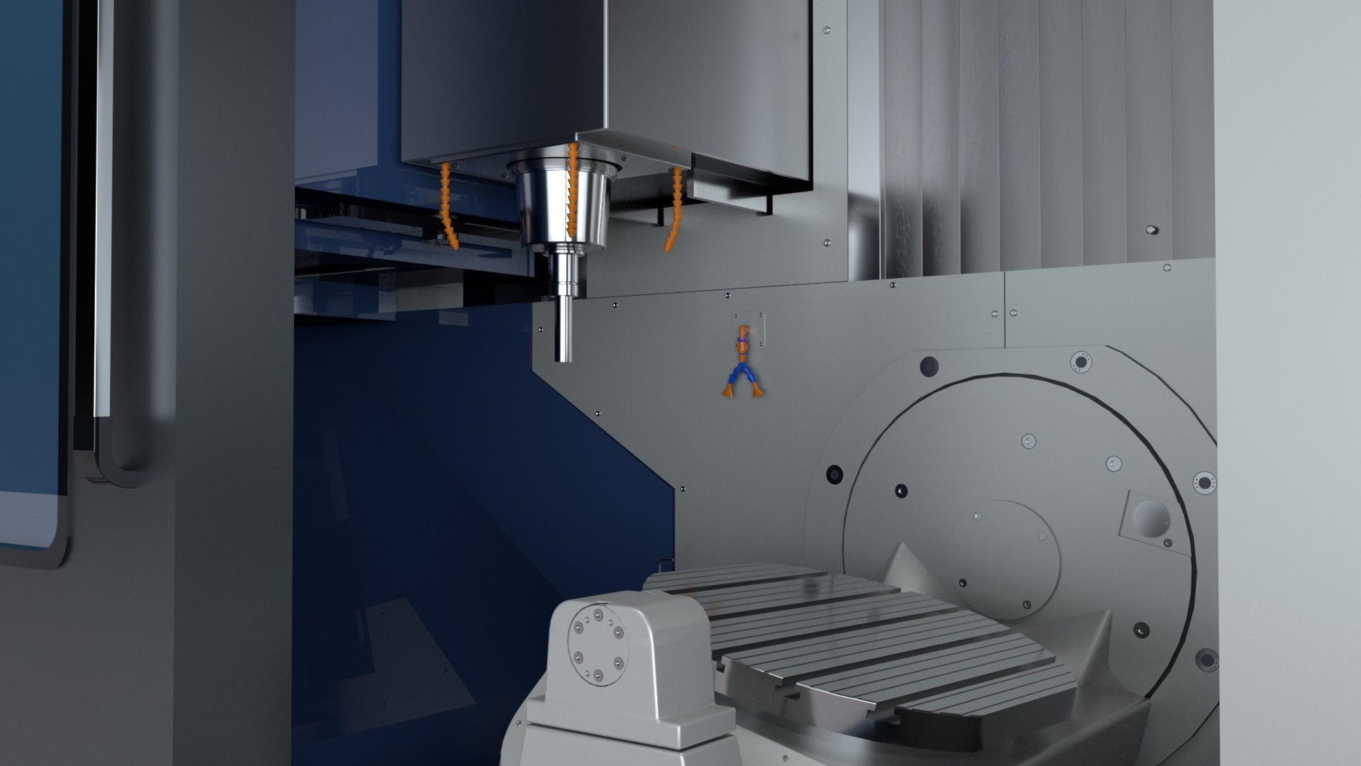 Doosan Milling  CNC Machine Rigged 3D model_59