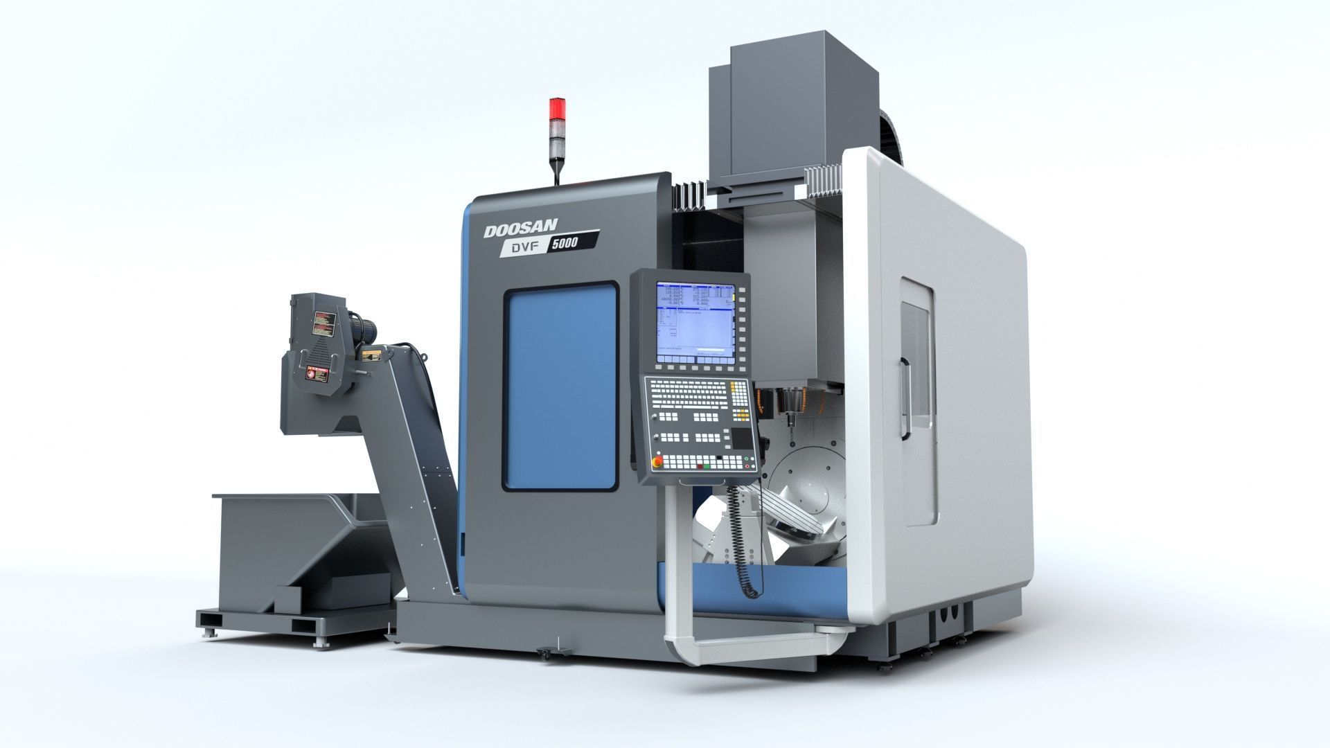 Doosan Milling  CNC Machine Rigged 3D model_9