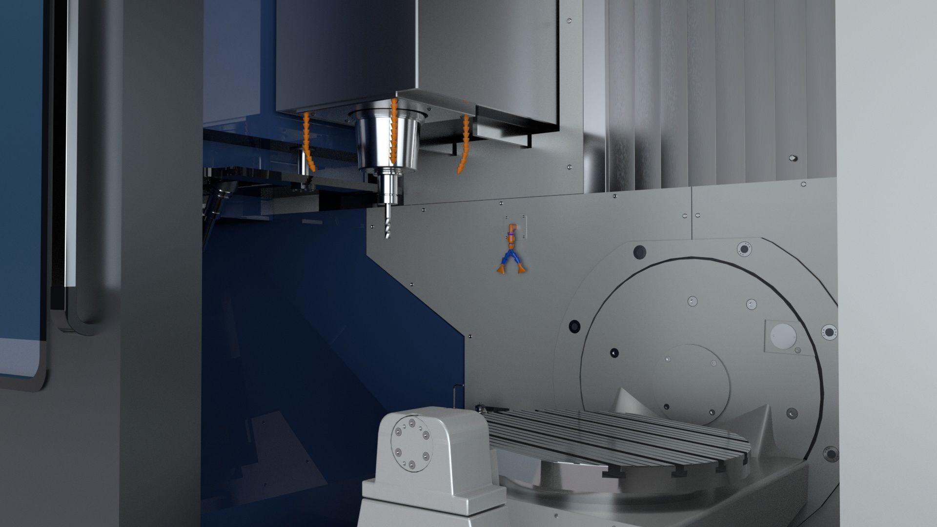 Doosan Milling  CNC Machine Rigged 3D model_53
