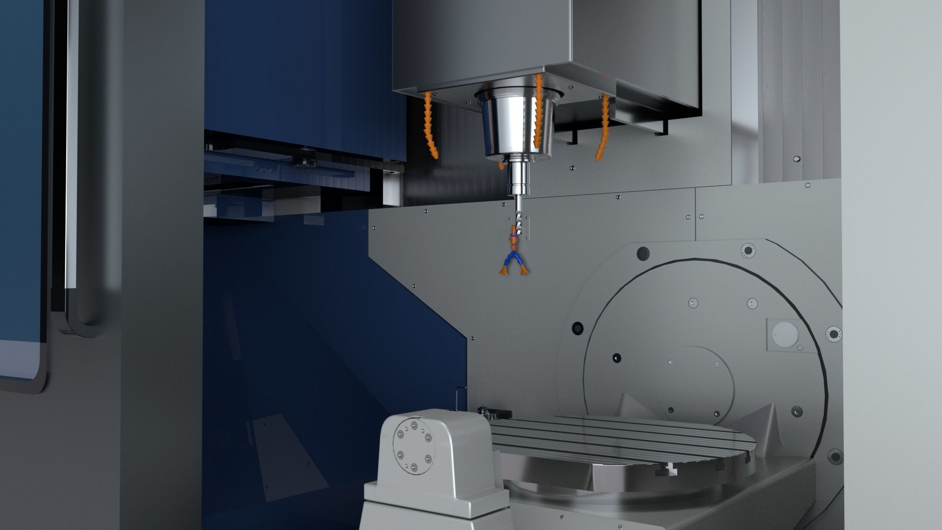 Doosan Milling  CNC Machine Rigged 3D model_47