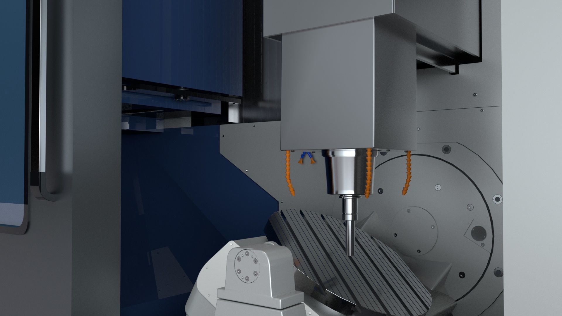 Doosan Milling  CNC Machine Rigged 3D model_67