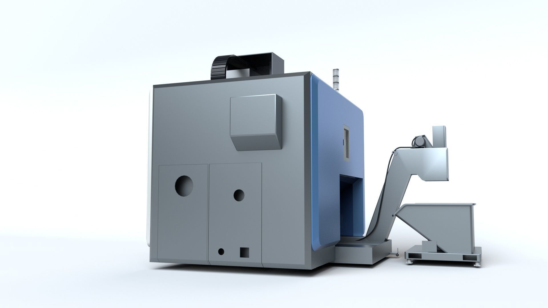 Doosan Milling  CNC Machine Rigged 3D model_4