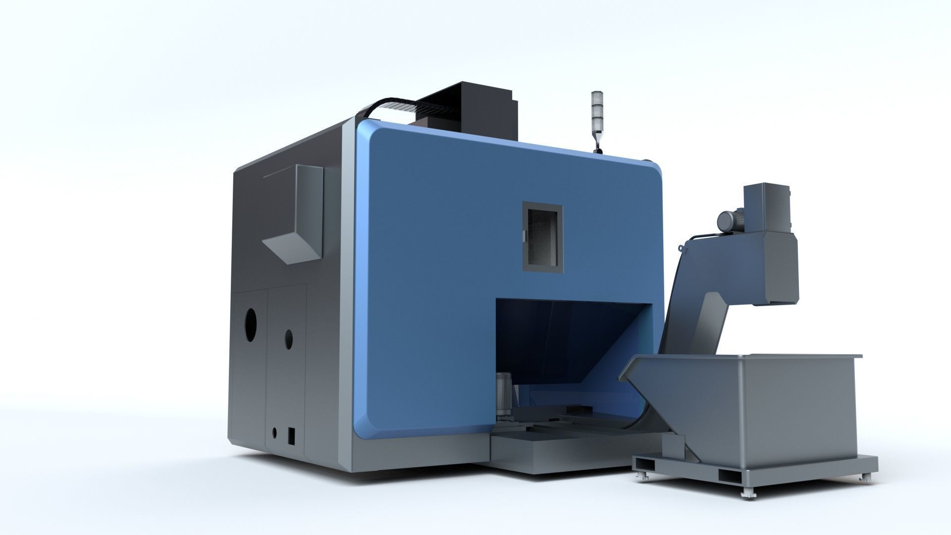 Doosan Milling  CNC Machine Rigged 3D model_3