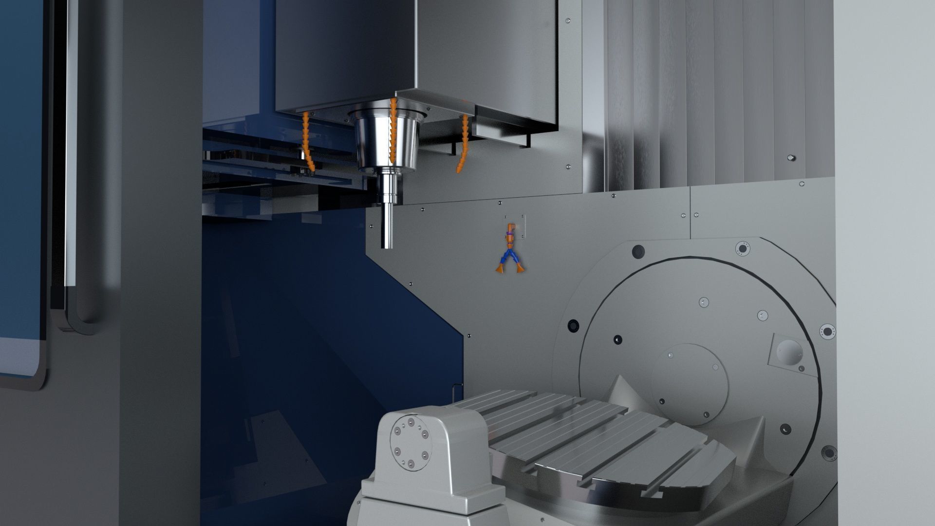 Doosan Milling  CNC Machine Rigged 3D model_58