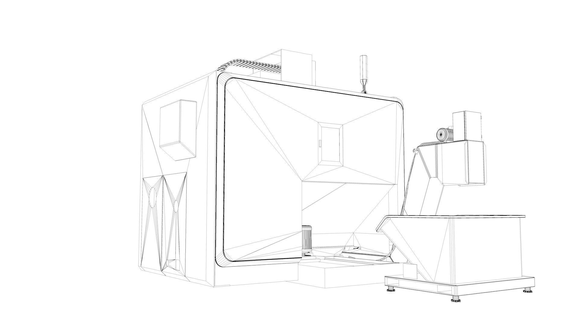 Doosan Milling  CNC Machine Rigged 3D model_72