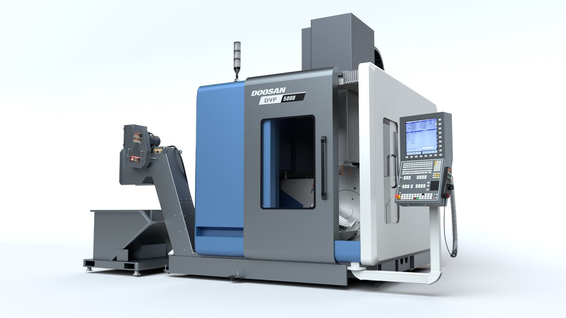 Doosan Milling  CNC Machine Rigged 3D model_12