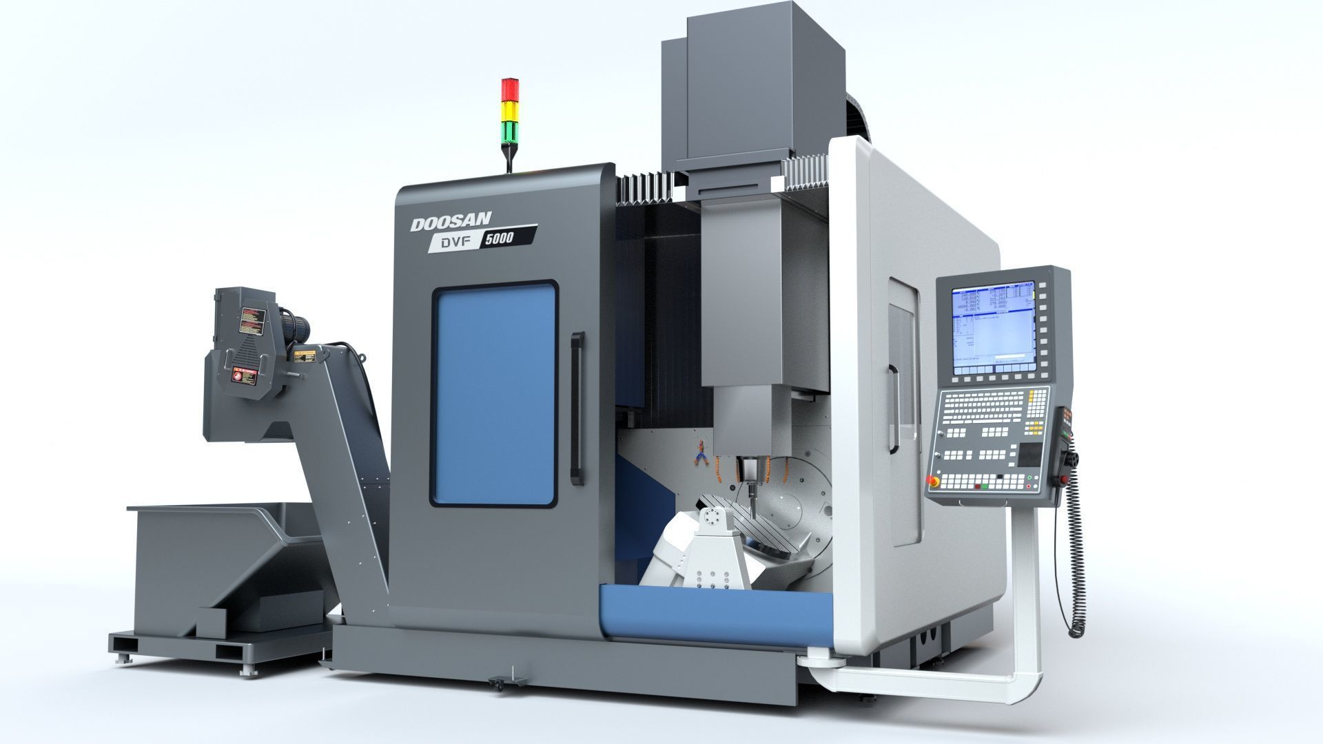 Doosan Milling  CNC Machine Rigged 3D model_68